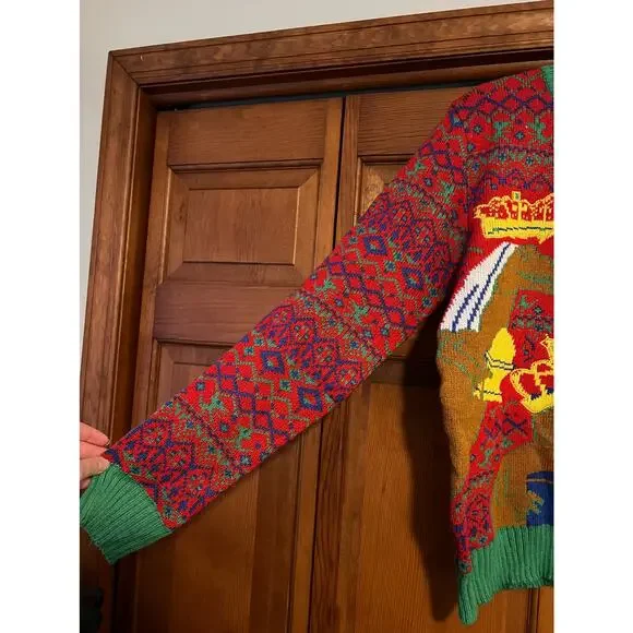 American Stitch Men's Three Kings Dinosaur Ugly Christmas Sweater Pullover SZ M - Picture 9 of 10